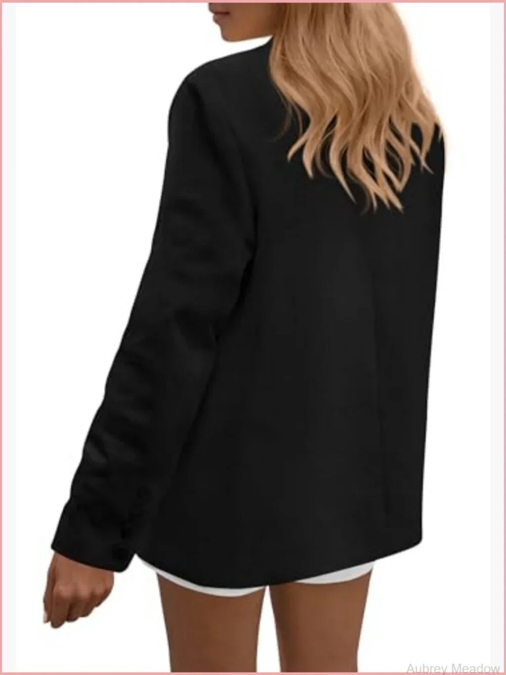 Women's Open Front Long Sleeve Blazer with Pockets